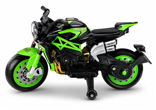 Motor Na Akumulator HC8051 Dla Dzieci Czarny Ścigacz Światła Led Dźwięki