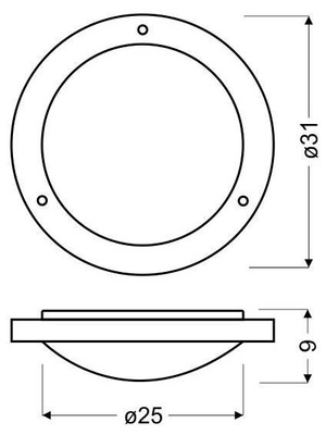 Plafon do łazienki biały LED 10W 6500K IP44 Aquila Candellux 13-63151