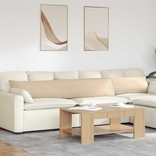 Poduszki na sofę 2 pcs Kremowy 200 x 40 cm tkanina