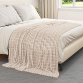 Koce narzutowe 6 pcs Beżowy 200 x 150 cm Polar