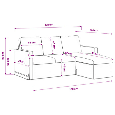 Sofa Jasnozielony 178 x 134 x 80 cm Aksamit