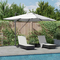 Parasol plażowy Ze LED Lights piaskowy 352 x 251 x 265 cm