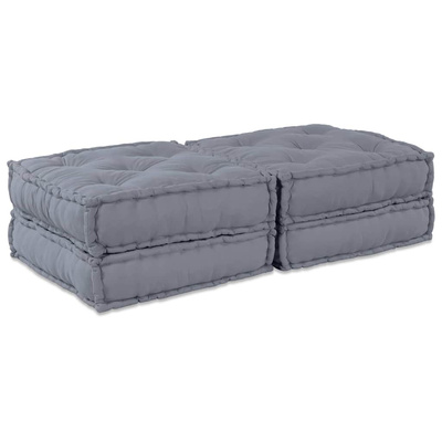 Modularna jednostka sofy 2 pcs Szary 140 x 70 x 36 cm tkanina