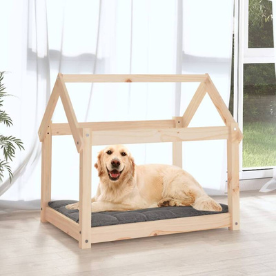 vidaXL Legowisko dla psa, 81x60x70 cm, lite drewno sosnowe