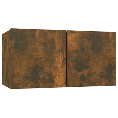 vidaXL Wisząca szafka pod TV, przydymiony dąb, 60x30x30 cm