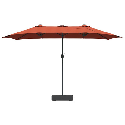 Parasolka ogrodowa terakota 385 x 209 x 244 cm Poliester i Stal