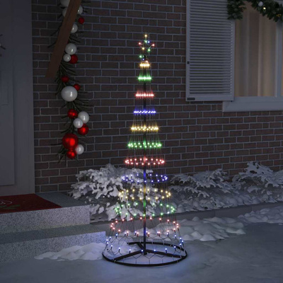 Choinka świąteczna LED z podstawą Wielokolorowe 184.5 cm Metal