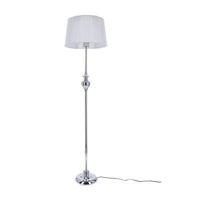 Lampa podłogowa srebrna nitkowy abażur 1xE27 Gillenia 51-11947