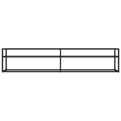 vidaXL Szafka pod TV, przezroczysta, 200x40x40,5 cm, hartowane szkło