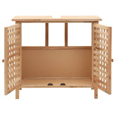 vidaXL Szafka pod umywalkę i lustro, lite drewno orzecha włoskiego