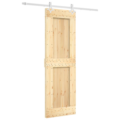 Drzwi przesuwne 70 x 210 cm Lite Drewno Sosnowe (Nieobrobione)