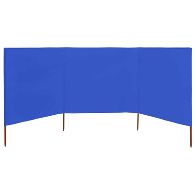 Parawan 3-skrzydłowy z tkaniny, 400x120 cm, błękit lazur