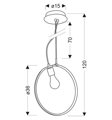 Lampa wisząca SKIROS czarny ring – minimalistyczna lampa w kształcie koła LED 4000K z E27