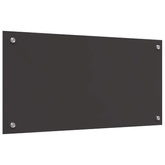 Panel kuchenny Ciemnoszary 80 x 40 cm szkło hartowane