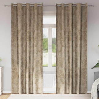 Zasłony z weluru 2 pcs szampański 260 x 140 cm Aksamit