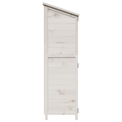 Shed ogrodowy Biały 106 x 56 x 176,5 cm Drewno Świerkowe