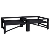Podstawka na Pralkę 2 pcs Czarny 124,5 x 61,5 x 32,5 cm Stal