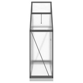 Szklarnia z ramą podstawy, antracyt, 169x58x202 cm, aluminium