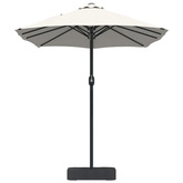 Parasolka ogrodowa piaskowy 385 x 209 x 244 cm Poliester i Stal