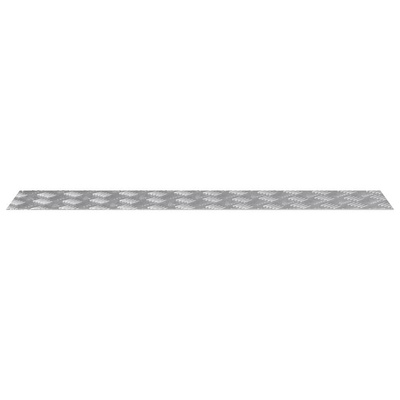 Stopień Prostokątny 4 pcs Srebrny 100 x 20 cm Aluminium