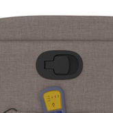 vidaXL Podnoszony fotel masujący, rozkładany, kolor taupe, tkanina