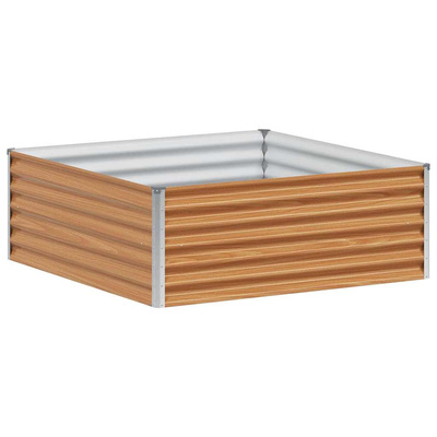 Podniesiona rabata ogrodowa 98 x 100 x 36 cm Stal Galwanizowana