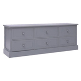 vidaXL Szafka pod TV, ciemnoszara, 108x30x40 cm, drewno paulownia