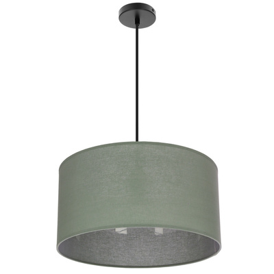 SHANTI lampa wisząca czarny 1x40 E27 abażur miętowy  31-38654