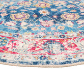 vidaXL Dywan z możliwością prania, kolorowy, Ø120 cm, antypoślizgowy