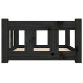vidaXL Legowisko dla psa, czarne, 65,5x50,5x28 cm, lite drewno sosnowe model standard