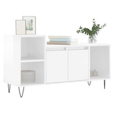 vidaXL Szafka pod TV, wysoki połysk, biała, 100x35x55 cm model standard
