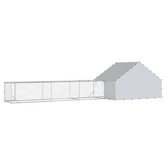 Kurnik z dachem i podwórkiem 2 szt. srebrny 8 x 2 x 1,9 m
