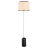 Lampa stojąca ASPEN LP1 BLACK/RATTAN