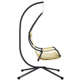 Wiszące krzesło jajo Beżowy 94 x 107 x 196,5 cm Stal