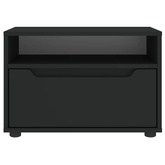 Szafka pod TV "VISNES" Czarna 60x40x38 cm Drewno klejone