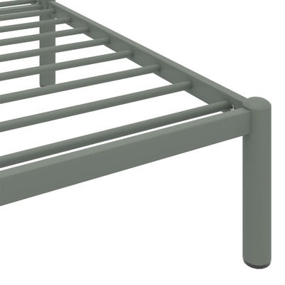 Rama łóżka, szara, metalowa, 90 x 200 cm model standard