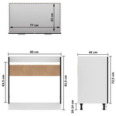 vidaXL Szafka pod zlew, czarna, 80x46x81,5 cm, materiał drewnopochodny