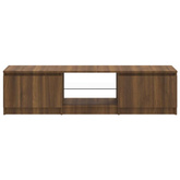 Szafka pod TV, z LED, brązowy dąb, 140 x 40 x 35,5 cm vidaXL