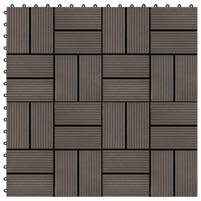 Płytka Tarasowa 11 pcs Ciemny brąz 30 x 30 cm
