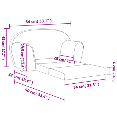 2-os. sofa dla dzieci, rozkładana, szara w gwiazdki, plusz