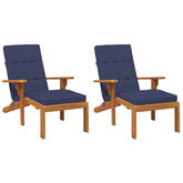 Poduszka na zewnątrz 2 pcs Granatowy 180 x 55 x 7 cm tkanina