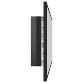 vidaXL Lustro łazienkowe LED, wysoki połysk czarne, 100x8,5x37, akryl