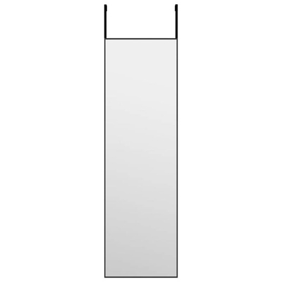 vidaXL Lustro na drzwi, czarne, 30x100 cm, szkło i aluminium
