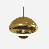 Lampa Wisząca Szklana E27 Złota Abruzzo Zonda