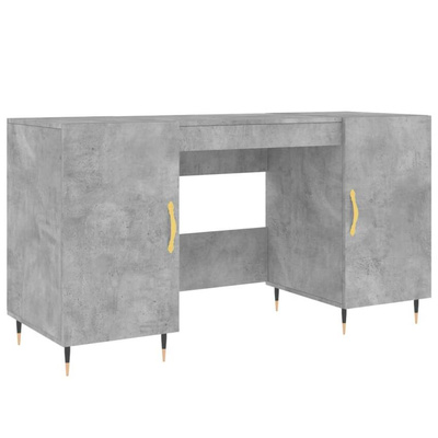 vidaXL Biurko, szarość betonu, 140x50x75 cm, materiał drewnopochodny wariant 10