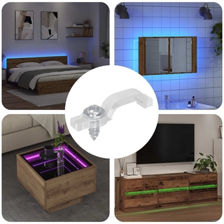 Klipsy LED Strip 23,8 mm 12 pcs przezroczysty Plastik i żelazo
