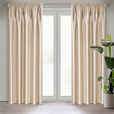 Zasłona Ebru beżowa 135x270