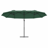 Parasol plażowy Zielony 372 x 198 x 243 cm