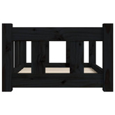 vidaXL Legowisko dla psa, czarne, 55,5x45,5x28 cm, lite drewno sosnowe model standard