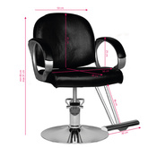Hair System fotel fryzjerski HS00 czarny 126393